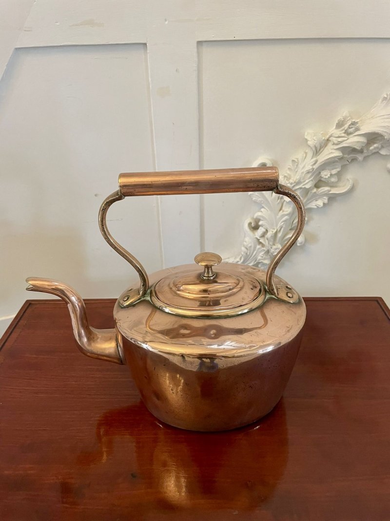 Antique George III Quality Copper Kettle